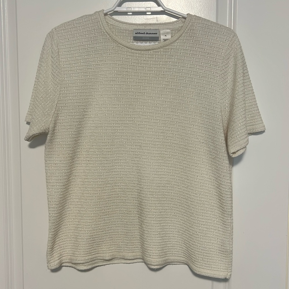 Alfred Dunner Cream Kit Top